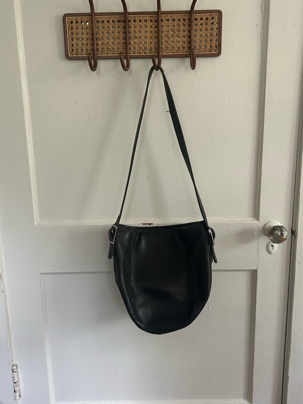 Coach Classic Black Leather Shoulder Bag